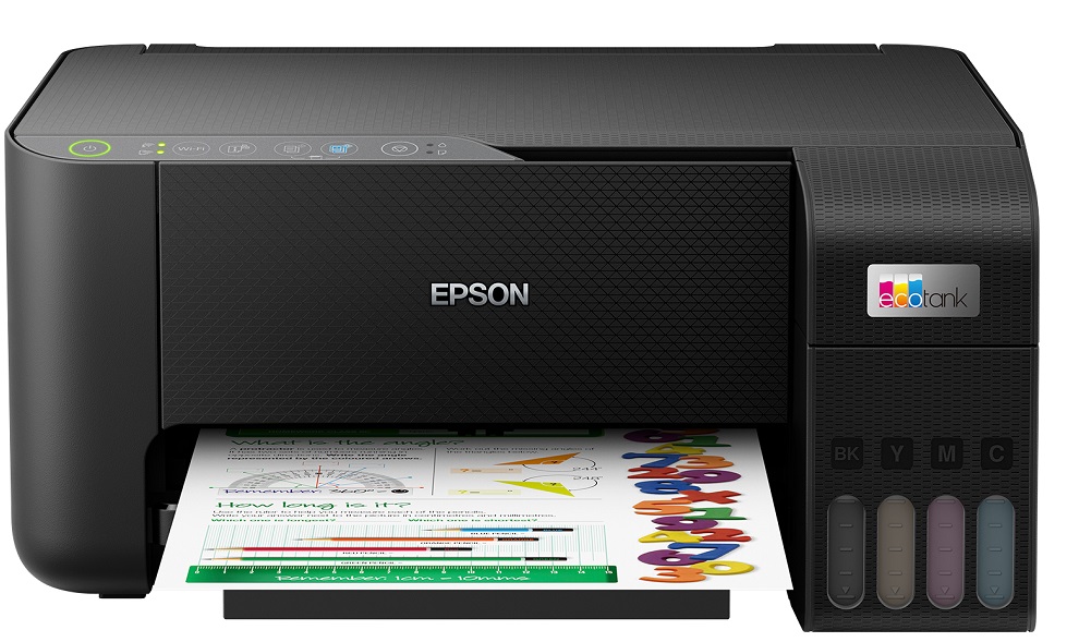 Impresora Epson EcoTank L3250 / C11CJ67301 | 2301 – Multifuncional de inyección de tinta, Impresión, Escaneo y Copia, Velocidad de impresión: 33 ppm, Escáner: Cama plana, Resolución Óptica: 1.200 dpi x 2.400 dpi, Ethernet, Wireless