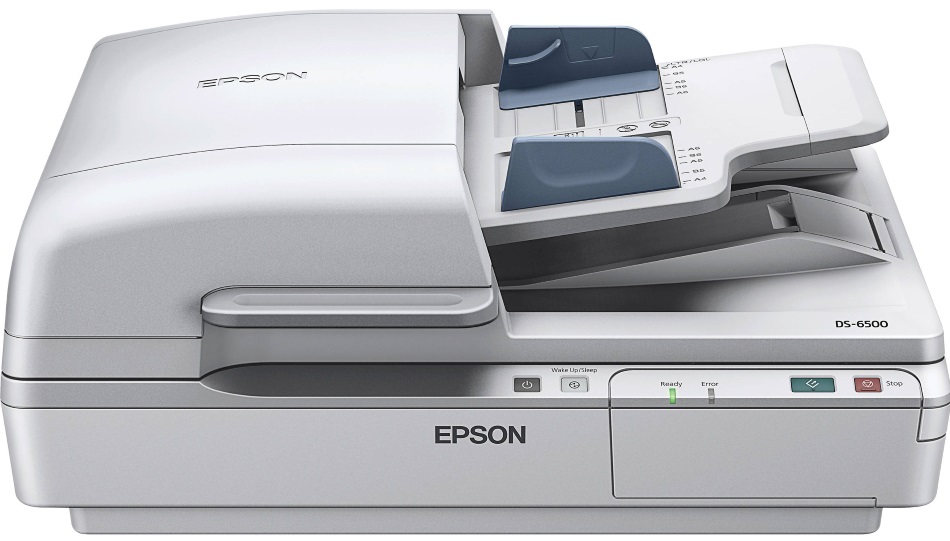  Escáner Epson WorkForce DS-6500 | 2208 - B11B205221 / Escáner dúplex cama plana, Área de escaneo 216 x 297 mm, Resolución Óptica 600dpi, Velocidad 25 ppm / 50 ipm, ADF 100 Hojas, Conexión USB, Color 48/24 bits, Sensor CCD, TWAIN & ISIS, Software OCR 