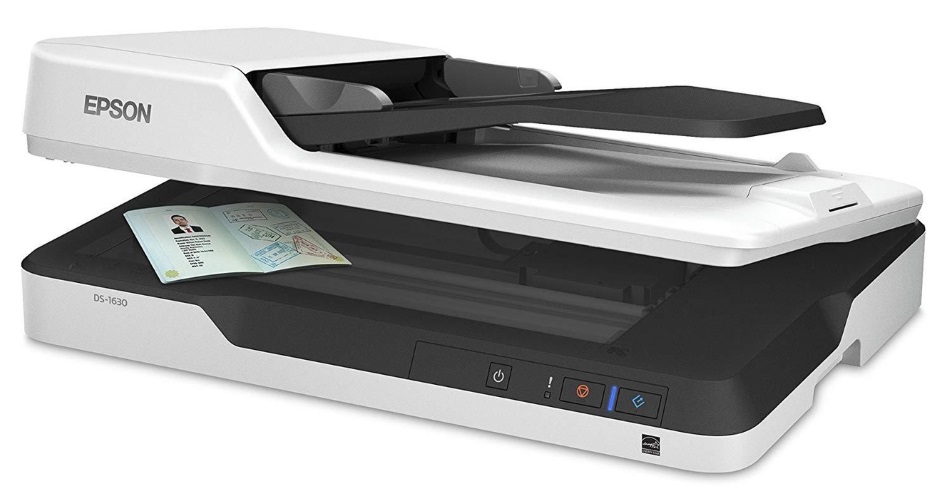Escaner Epson DS-1630 | 2110 - Escáner de Documentos, cama plana color, Capacidad ADF: 50 páginas, Resolución: Cama Plana: 1200 dpi / ADF: 600 dpi, Velocidad de Escaneo: 300 dpi  B/N & color ( 25 ppm/10 ipm), Conectividad: USB 3.0 B11B239201 