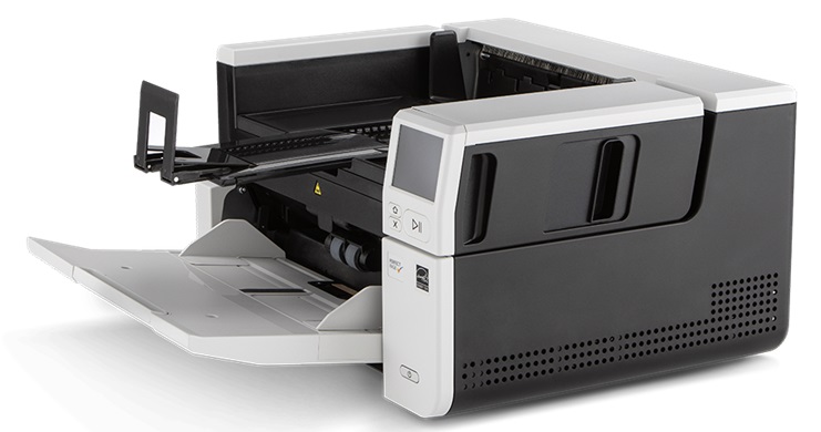 Escaner Kodak Alaris S3100 / A3 | 2108 - Velocidad de producción: 100 ppm/200 ipm, Capacidad del alimentador: Hasta 300 hojas de papel de 80 g/m², Conectividad: Ethernet 10/100/1000, Compatible con USB 3.2 Gen-1, Tamaño máx del documento: 305mm x 4m