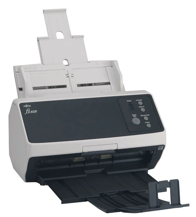 Escáner 50 ppm / Fujitsu FI-8150 | 2402 - Fujitsu Image Scanner fi-8150, Alimentador automático - ADF 100 hojas, Área de escaneo 216 x 356 mm, Resolución 600 dpi, Velocidad 50 ppm / 100 ipm, Conectividad: USB 2.0 & LAN Gigabit RJ45