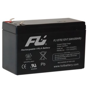 Batería 12V-  7.5Ah / Fulibattery FL1275GS AGM | 2304 - Baterias Fulibattery de Plomo-Acido, Regulada por válvula (VRLA), Sellada libre de mantenimiento CEBAT-7203 