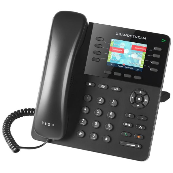 Telefono IP Grandstream GXP-2135 | 2110 - Teléfono IP Empresarial, 4 Cuentas SIP, 8 Teclas de Lineas, Conferencia de 4 Vías, 4 Teclas XML Programables, 2x LAN Port Gigabit, Pantalla LCD de 320x240, Bluetooth, PoE Integrado, Audio HD, QoS, Multilenguaje