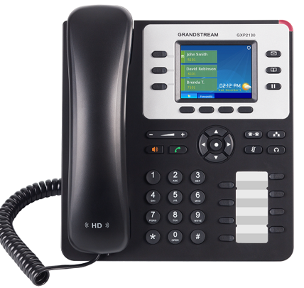 Telefono IP Grandstream GXP-2130 | 2304 - Teléfono IP Empresarial, 3 Cuentas SIP, 3 Teclas de Extensiones, Conferencia 4 Vias, 4 Teclas XML Programables, 2x LAN Port Gigabit, Pantalla LCD 320x240, Audio HD, PoE Integrado, QoS, Soporte Multilenguaje