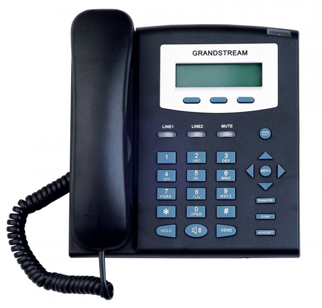 Telefono IP Grandstream GXP280 | 1 línea / 1 Cuenta SIP, Display 128x32 pixel, Hasta dos llamadas simultáneas, 3 teclas programables XML, Conferencia a 3, Sonido full-duplex