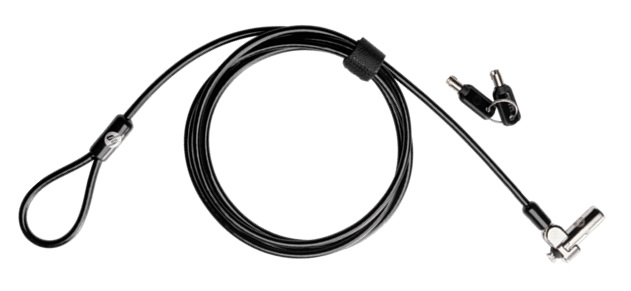 Guaya HP Nano 1AJ39AA de llave | 2301 - HP Nano Cable Lock. Guaya HP Nano de llave para Laptop / Tablet, Cable de acero galvanizado recubierto de vinilo de 1.83 mts, Candado de cable con llave, Uso: Portatil o Tableta