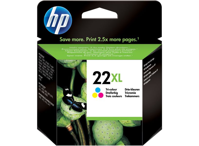 Tinta para HP DeskJet 3940 / HP 22XL | 2208 - C9352CL / Original Ink Cartridge HP 22XL Tricolor. HP22 