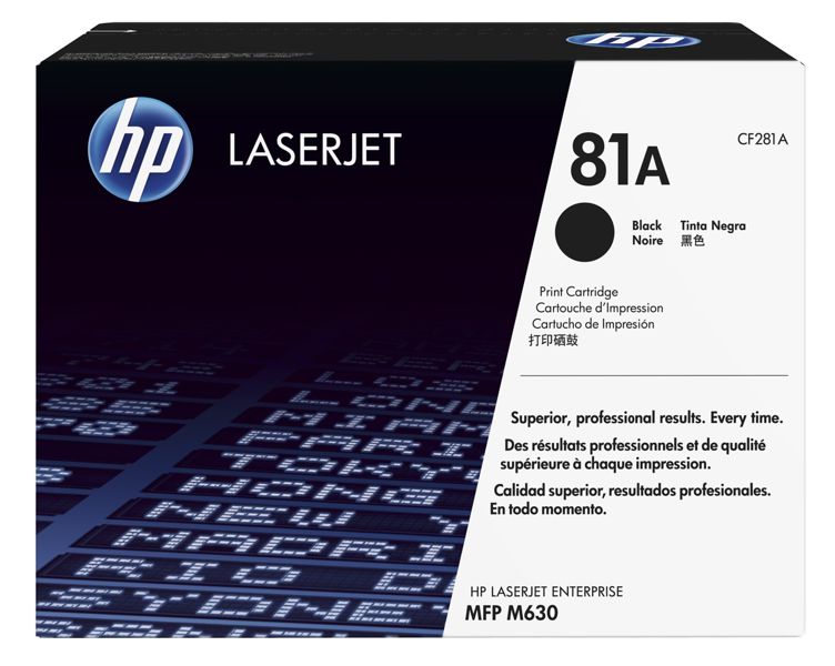 Toner para HP LaserJet M630dn / HP 81A | 2201 - Toner Original HP CF281A Negro. Rendimiento Estimado 10.500 Páginas al 5%. 