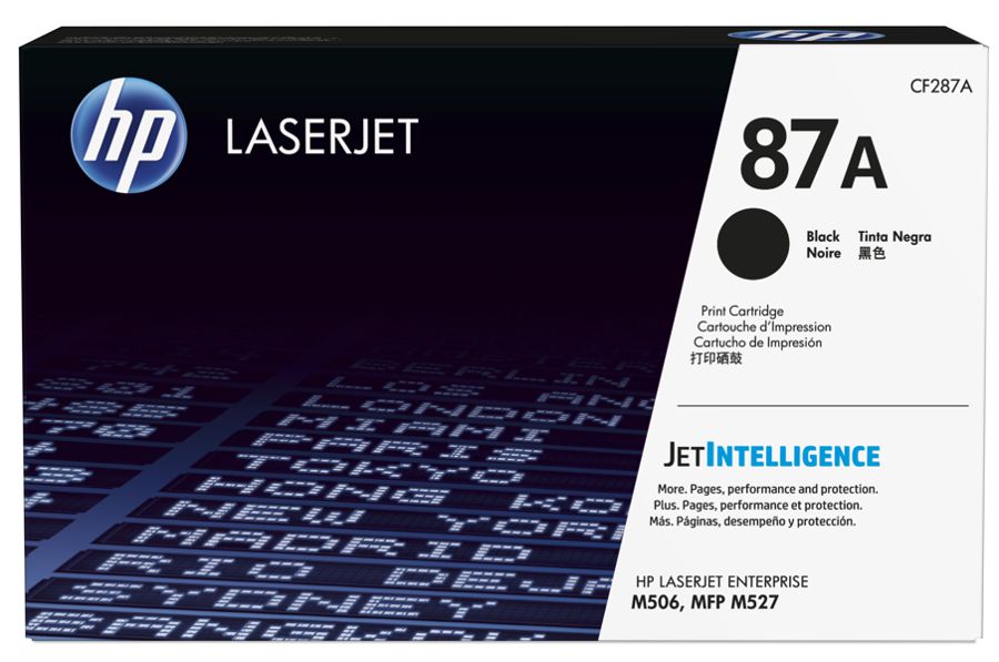Toner para HP LaserJet M506 / HP 87A | 2405 - Toner CF287A Negro para HP LaserJet Enterprise M506. Rendimiento 8.550 Páginas al 5%. HP M506dn M506n M506x 
