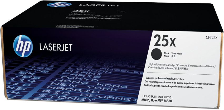 Toner para HP LaserJet M830z MFP / HP 25x | 2201 - Toner Original HP CF325X Negro. Rendimiento Estimado 34.500 Páginas al 5%.