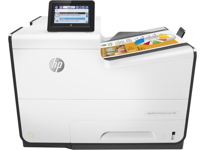  Impresora Color - HP PageWide Enterprise 556dn G1W46A | Formato A4, 50ppm, 1.200dpi, Ram 1280MB, USB 2.0 & LAN Port Gigabit, Bandejas de Entrada (1x 500h + 1x 50h MP), Duplex, Ciclo Mensual Recomendado Hasta 7.500 Pág. HP G1W46A
