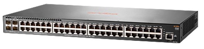 Switch 48 Puertos - HPE Aruba 2930F / JL260A | 2301 - Administrable Capa 3, Apilable (Stack), Bidireccional (Full Duplex), 48 LAN Port Gigabit, 4 SFP Gigabit, Ram 1GB, Procesamiento 77.4Mpps, Switching 104GB, VLANs, QoS/CoS, IPv4/IPv6