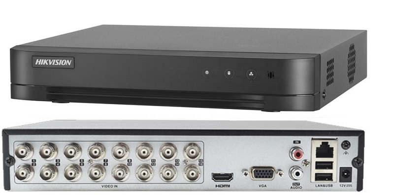  DVR 1080p Lite - Hikvision DS-7216HGHI-K1(S)/(C)(S) / 16 Canales | 2202 – DVR 1080p Lite, Entrada: 2-ch IP / 16-ch BNC, 5MP, Salida: 1x HDMI / 1x VGA, Entrada audio: 1-ch RCA / 16-ch coaxial, Salida audio: 1-ch, H.265 Pro/H.265/H.264, RJ45, SATA (10TB)