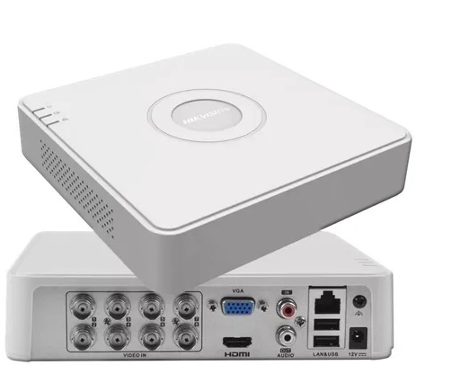  DVR 1080P Lite - Hikvision DVR-108GF1 / 8 Canales | 2203 – DVR 1080P Lite, H.264/H.264+, Analógico: 8-ch (BNC), Entrada IP: 2-ch, Entrada: HD TVI/ AHD/ CVBS, Audio: 1-ch (RCA), Salida HDMI / VGA: 1-ch, Conexiones: 64, 1x SATA (6TB), DVR-108G-F1(B)(S)