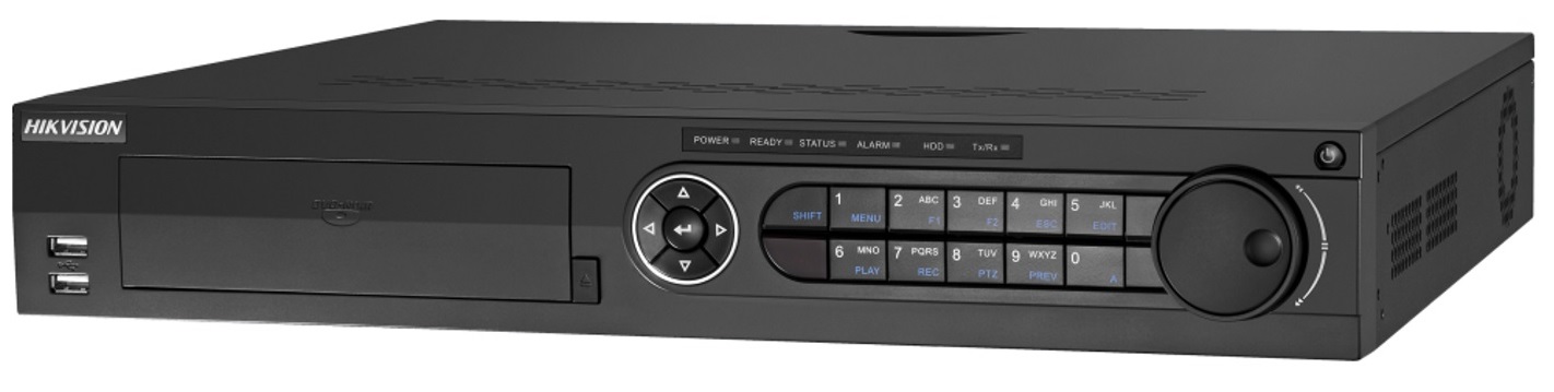 DVR 32 Canales | Hikvision DS-7332HQHI-K4 | Grabador Digital 32 entradas de vídeo 5 en 1 (HD-TVI, AHD, HD-CVI, Analógico, IP), Soporta 16 Canales IP, Resolución de grabación (1080p a 25-ips Análogo, 4MP a 15-ips Análogo Canales 1,2,3 y 4, 6MP canales IP)