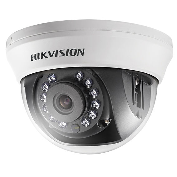 Camara CCTV Tipo Domo 2MP - Hikvision DS2CE56D1TIRMM28 | Camara Tipo Domo para CCTV, Material Plastico, Resolución Full HD 1080p, Lente 2.8mm, IR 20m, Día/Noche, Garantía 1 Año
