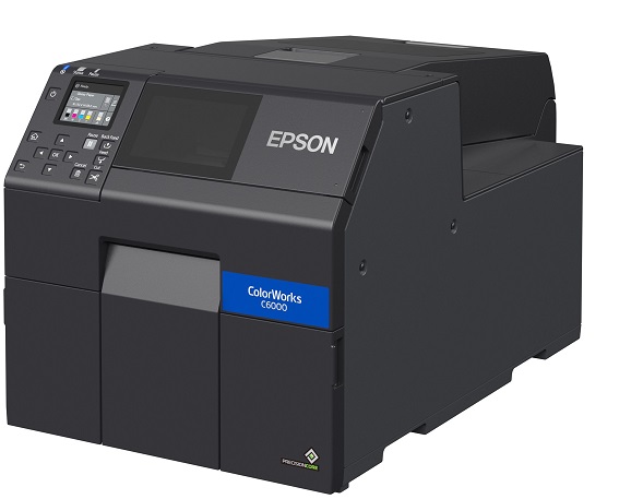 Impresora Epson ColorWorks CW-C6000A / C31CH76101 | 2207 - Impresora de Etiquetas, Cabezal de impresión PrecisionCore, Velocidad: 127mm/s, Resolución: 1200 ppp, Diámetro del rollo: 203.2 mm, Cortador automático, USB, LAN Port Ethernet RJ45