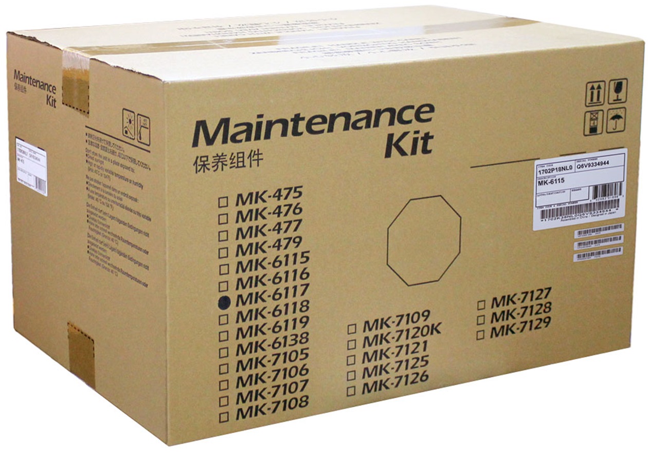 Kit de Mantenimiento Kyocera MK-6117 / 300k | 2404 - kit de Mantenimiento Kyocera MK-6117. Incluye: Developer Unit / DV-6115, Drum Unit / DK-6115, Fuser Unit / FK-6117, Transfer Unit / TR-6115. FS-M4125idn FS-M4132idn 1T02P17US0 