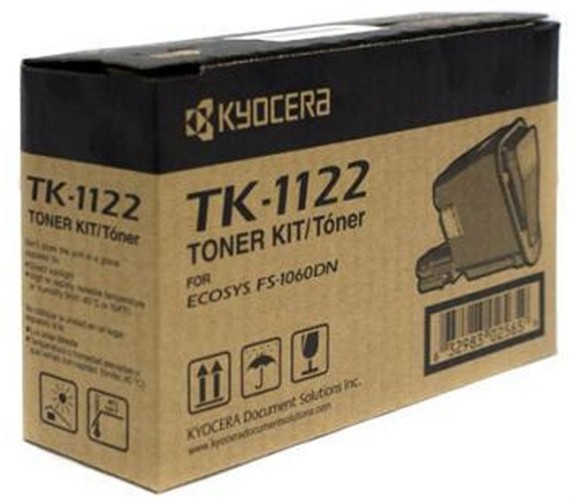 Toner Kyocera TK-1122 / Negro 3k | 2310 / 1T02M70UX0 - Toner Original Kyocera TK-1122 Negro. Rendimiento 3.000 Páginas al 5%. Kyocera FS-1060 FS-1060DN FS-1025MFP FS-1125MF  1T02M70UX1 