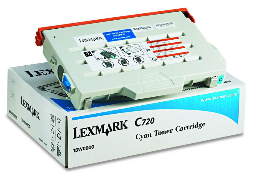 Toner Original - Lexmark 15W0900 Cian | Para uso con Impresoras Lexmark C720, E332, T622, X720 Lexmark 15W0900  Rendimiento Estimado 7.200 Páginas con cubrimiento al 5%