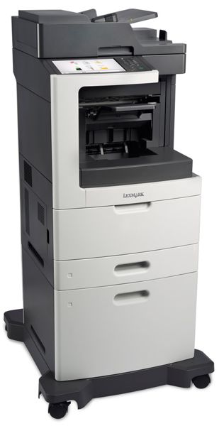  Multifuncional Láser - Lexmark MX810dfe  24T7408 | Monocromática Funciones: Copiadora - Impresora - Escáner - Fax, 55ppm, Dúplex Impresión & Escaneo, Ram 1024MB, A4, USB 2.0, LAN Port Gigabit, 1.200dpi, 50.000 pág/mes, 1 Año de Garantía en Sitio