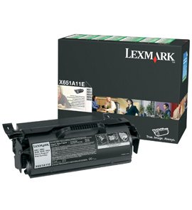 Toner para Lexmark X652 / X651A11L | Original Toner Lexmark X651A11L Negro X652de