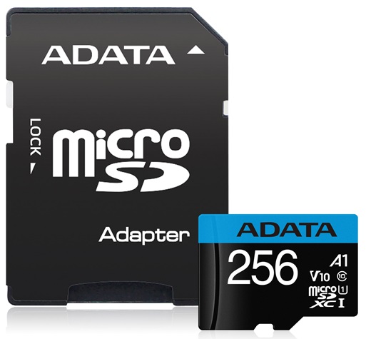 Memoria MicroSD - Adata Premier Clase 10 / 256GB | Adata microSDXC/SDHC UHS-I Premier, Lectura 100MB/seg, Escritura 25MB/seg, Grabación de Video FHD 10MB/segAUSDX256GUICL10A1-RA1