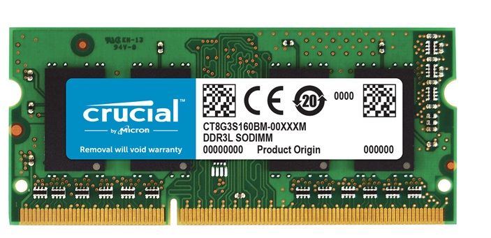 Memoria RAM para Portatil  8GB DDR3-1600Mhz / Crucial | 2203 - Modulo de Memoria RAM para Portatil, PC3-12800 DDR3 1600Mhz, Unbuffered, Non-ECC. Garantía de por vida. 