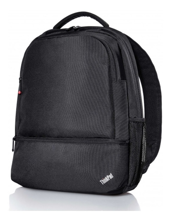 Mochila ThinkPad Essential BackPack - Lenovo 4X40E77329 | Tamaño máximo de portátil: 15.6’’, Compartimentos interiores: 2, Bolsillos exteriores: 3, Asas de maletín, Soporte para botella, Cintas laterales multiusos, Color: Negro, Material: 840D Nylon