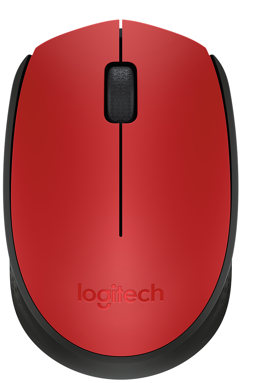 Mouse Inalámbrico - Logitech M170 / 910-004941 - Rojo | 2109 - Mouse inalámbrico, Sensor óptico, DPI: 1000 dpi, Botones: 3, Desplazamiento línea a línea, Rueda de desplazamiento 2D, Ambidextro, Batería: 1x AAA, Cobertura: 10 m, Conector: USB-A
