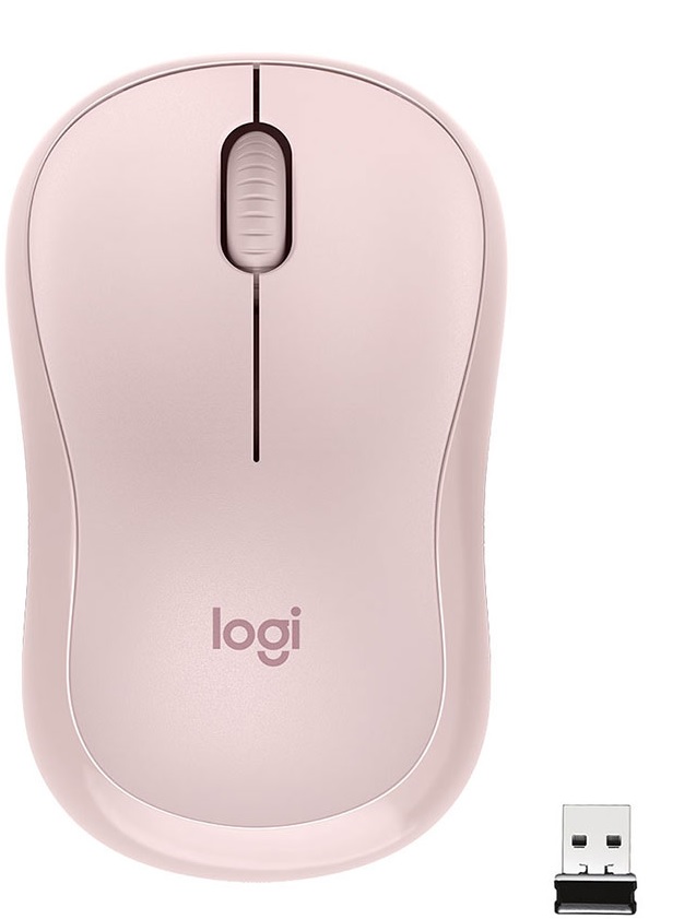 Mouse Inalámbrico - Logitech Silent M220 / 910-006126 Rosado | 2109 - Mouse inalámbrico, SilentTouch, Sensor óptico, 1000 dpi, 3 Botones, Botón rueda: 2D, Baterías: 1x AA, Conexión USB de 2.4 GHz, Alcance: 10 m, Ambidiestro