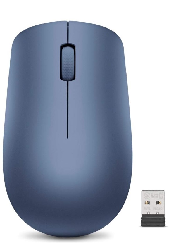 Mouse Inalámbrico - Lenovo 530 Wireless  / GY50Z18987 | 2108 - Mouse láser óptico USB de 3 botones, Wireless 2.4 GHz, 1200dpi, Alcance: 10 m, Color: Abyss Blue, Peso: 65 g