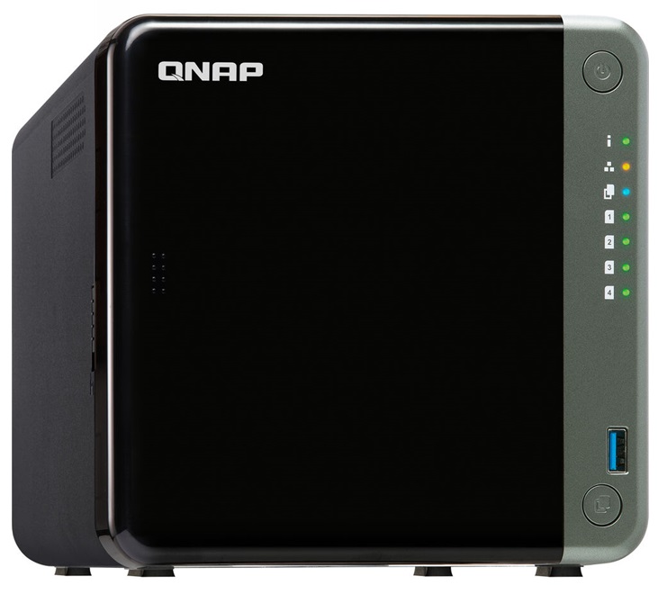 NAS 4 Bahías - QNAP TS-453D / Torre | 2211 - TS-453D-4G-US / NAS tipo torre de 4 bahías para unidades SATA III de 3.5'' & 2.5'' con Procesador Intel Celeron J4125 / 4-Core, Memoria RAM 4GB, 2x RJ45-Port 2.5GB, USB-A 3.2 & USB 2.0, HDMI, QNAP QTS 4.4.2