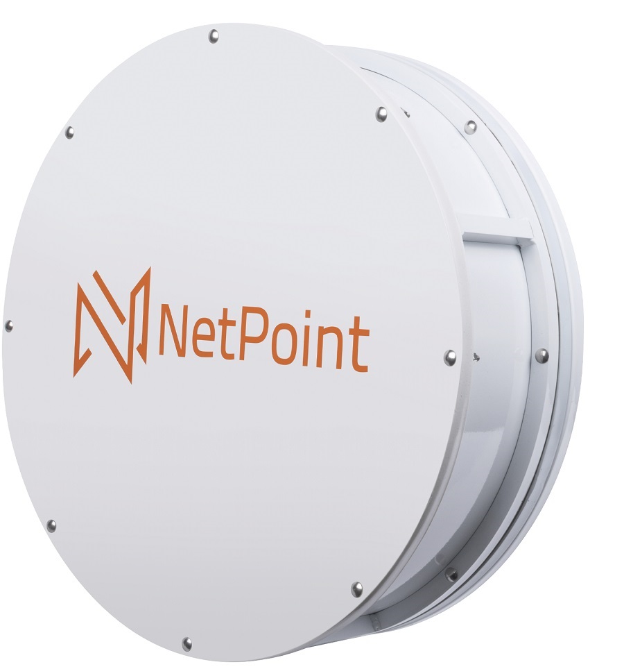 Antena Direccional – NetPoint NPX3 | 2110 - Antena direccional, Frecuencia: 4.9 - 6.4 GHz, Conector: N – Hembra, Ganancia (Baja 35 dBi/ Media 36 dBi/ Alta 37 dBi), VSWR: 2.0, HPOL: 3.2°, VPOL: 3.0°, Polarización dual, Resistencia al viento: 120 Km/h