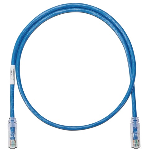 Patch Cord 2m Cat 6 - Panduit NK6PC7BUY Azul | Cable de parcheo UTP Categoría 6, Plug modular en cada extremo, Longitud 2 mts, Color Azul, Esquema de cableado: T568B, Tipo de conector: RJ45, Calibre: 24 AWG Estándar, Clasificación de Flamabilidad: CM