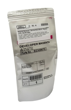 Revelador Ricoh B2309670 Magenta / 160k | 2112 - Original Magenta Developer. Rendimiento Estimado 160.000 Páginas al 5%. 