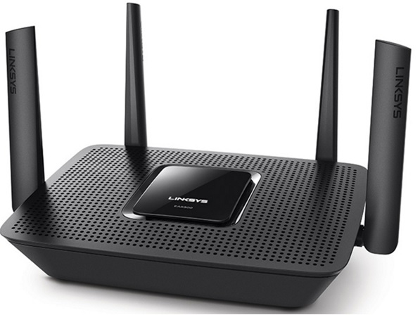 Router VPN Wi-Fi - Linksys Max-Stream EA8300 | Wi-Fi IEEE 802.11ac, 2200 Mbps, MU-MIMO 2x2, 1x WAN Gigabit, 4x LAN Gigabit, 1x USB 3.0, 4x Antenas Externas 