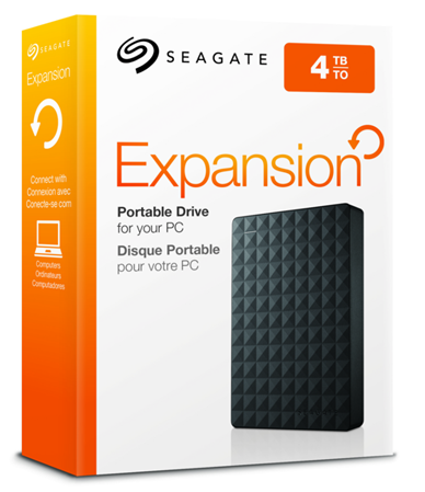 Disco Externo 2.5'' - Seagate  STEA4000400 / 4TB | Seagate Expansion, Formato 2.5'', Interface USB 3.2 / USB 3.1 Gen 1 (USB Micro-B), Alimentado por bus USB, Plug-and-Play, Compatible Windows & Mac