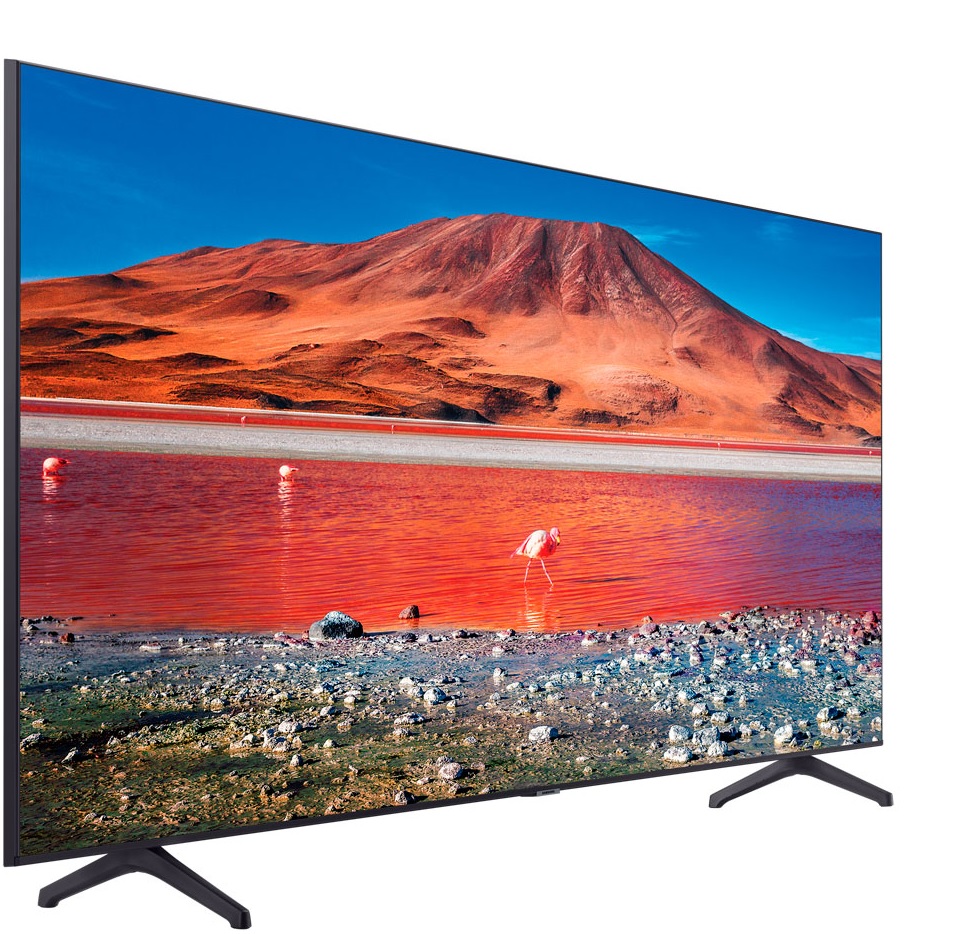 Smart TV 55'' 4K UHD - Samsung TU7000 Crystal / UN55TU7000KXZL | Tamaño: 55’’, 4K UHD 3.840 x 2160, Procesador Crystal, HDR10+, Gran contraste, PurColor, Tizen, Celular a TV, DVB-T2, HDMI, USB, Ethernet, WiFi 5
