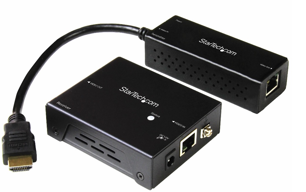 Extensor con Transmisor HDMI por Cat5 - StarTech ST121HDBTDK | 2110 – Transmisor Compacto HDBaseT HDMI por CAT5, Distancia: 70 m, Resolución: 4096 x 2160 (4K), Sonido 7.1, Montaje en Rack, Conectores E/S: HDMI, RJ-45, Indicadores LED