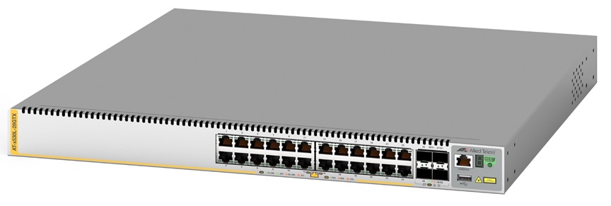  Switch 24-Puertos - Allied Telesis AT-X530L-28GTX-10 | 2111 - Smart Switch Capa 3, 24-Puertos 10/100/1000 Mbps, 4-Puertos SFP+ 10G (2 sí son Stacked), Tasa de reenvío: 95.2 Mpps, Capacidad de conmutación: 128 Gbps, VCStack hasta 8-Unidades 