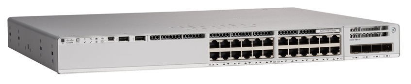 Switch 24 Puertos - Cisco Catalyst 9200L | 2211 - C9200L-24T-4G-E / Switch Apilable con 24 Puertos LAN Gigabit, 4 Puertos SFP Gigabit, Capa 3, Conmutación 56 Gbps, Procesamiento 83.33 Mpps, Apilamiento 80Gbps, Memoria RAM 2GB, MAC 16K, Jumbo Frame 9K