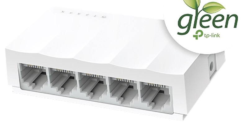 Switch 5 Puertos / TP-Link LS1005 | 2402 - Switch No Administrable con 5-Puertos LAN 10/100, Negociación Automática, Auto-MDI/MDIX, Tecnología Green Ethernet, Control de flujo IEEE 802.3x, Dimensiones: 84 × 46 × 23 mm, Potencia Máximo: 1.65W