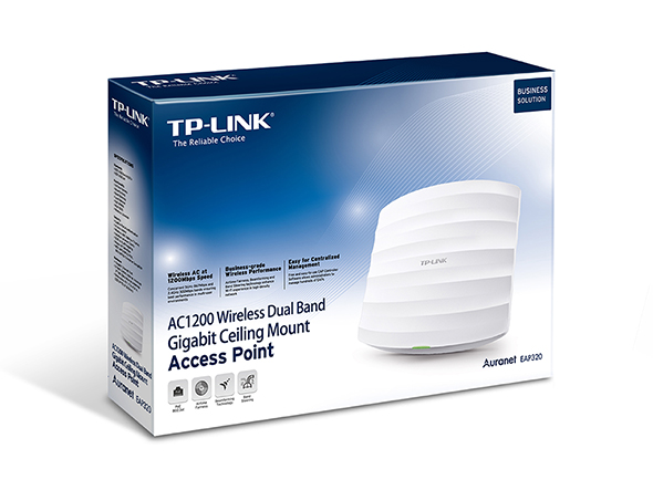  Access Point Wireless AC-1200 Mbps - TP-Link EAP320 | Dual Band Gigabit, 300Mbps at 2.4Ghz & 867Mbps at 5Ghz, Antenas (2x 5dBi, 2x 6dBi), 802.3af PoE Supported, Centralized Management, Captive Portal,  AP / Client / Bridge / Repeater, Multi SSID