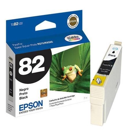 Tinta  Epson 82 T082120 Negro | 2110 - Tinta Original para Impresoras Epson Stylus