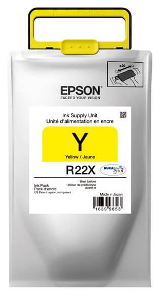 Tinta Epson R22X-Y Amarilla / 20k | 2308 - Tinta Original Epson TR22X420-AL Amarillo. Rendimiento Estimado: 20.000 Páginas al 5%. WF-R8590 