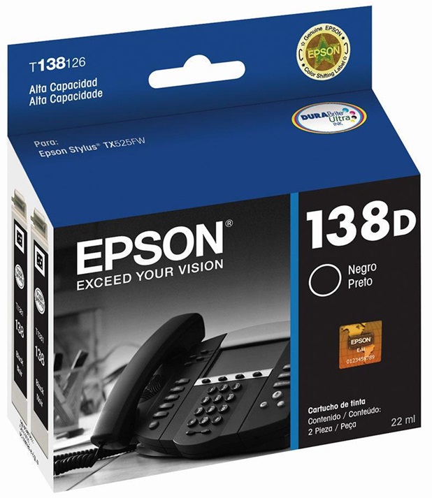 Tinta Epson 138D T138126 / 138D Negro | 2110 - Tinta Original Epson 138D para Impresoras Epson Stylus 