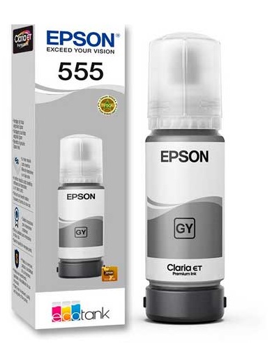 Tinta Epson 555 T555520 Gris / 70ml | 2301 - Cartucho de Tinta Original Epson 555. Rendimiento estimado: 7.300 Páginas al 5%  