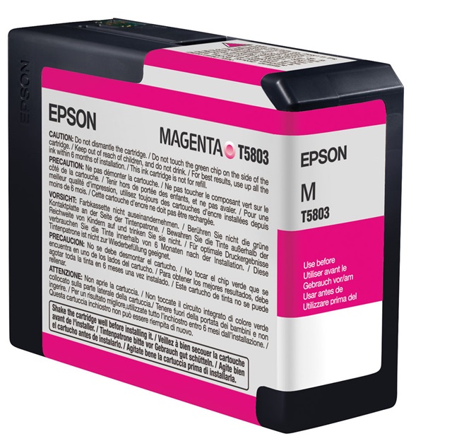 Tinta Epson T580300 Magenta / 80 ml | 2202 - Cartucho de Tinta Original Epson UltraChrome K3. Impresoras Compatibles: Epson Stylus Pro 3800 