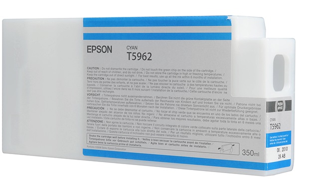 Tinta Epson T596200 Cyan / 350ml | 2110 - Cartucho de Tinta Original Vivid Color Epson UltraChrome T596 para Plotters Epson Stylus Pro 
